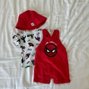 Spider Man Baby Overall Outfit